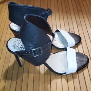 NEW Vince Camuto Black and White Stilettos